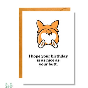 I Hope Your Birthday is as Nice as Your Butt | Birthday Card | Pun Card | BD26