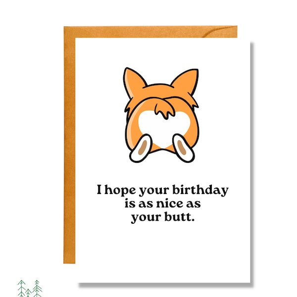 Butt Birthday Card Etsy