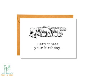 Herd It Was Your Birthday | Pun Card | Birthday Card | BD51