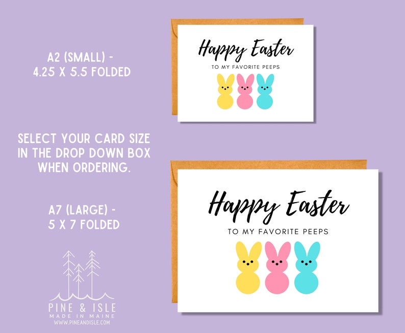Happy Easter to My Favorite Peeps Easter Card Pun Card Funny Easter Card EA11 image 2