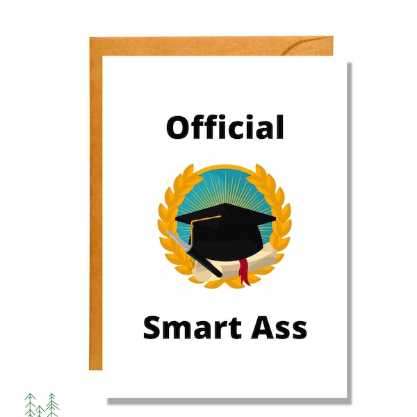 Official Smart Ass | Graduation Card | Funny Card | CO11