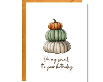 Oh My Gourd It'd Your Birthday | Funny Birthday | Pun Card | BD31