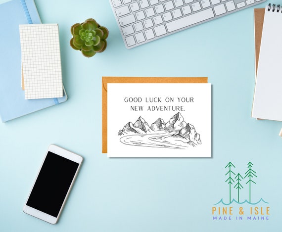 Good Luck on Your New Adventure | Good Luck Card | Congratulations
