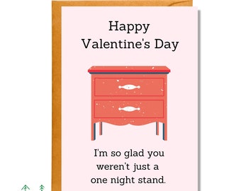 I'm So Glad You Weren't Just a One Night Stand, Valentine's Day Card, Pun Card, Love Card, Funny Card, Flirty Card, Adult Valentine