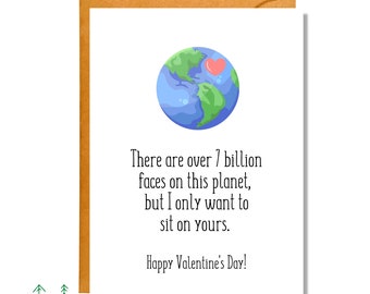 7 Billion Faces, Valentine's Day Card, Love Card, Adult Valentine