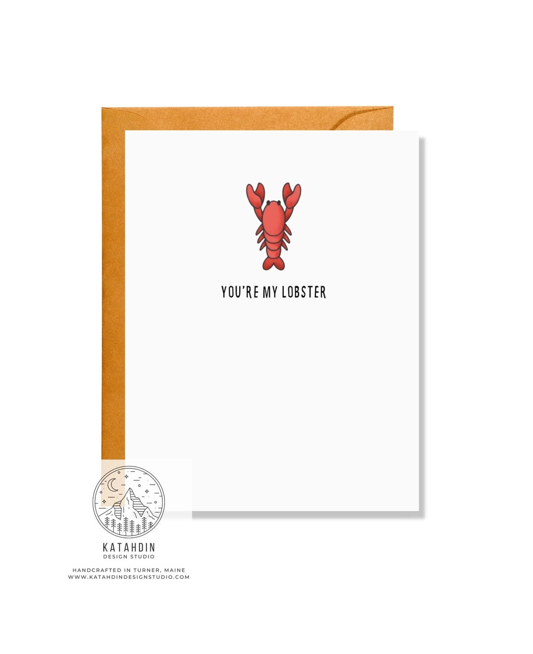 You're My Lobster Handmade Greeting Card Blank Inside Thinking of You Love Anniversary