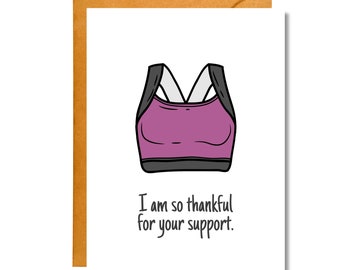 I am So Thankful for Your Support, Friendship Card, Thank You Card, Love, Encouragement