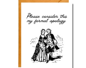 Please Consider This My Formal Apology | Funny Apology | Pun Card | AP12