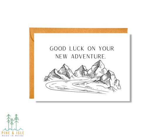 Good Luck on Your New Adventure | Good Luck Card | Congratulations