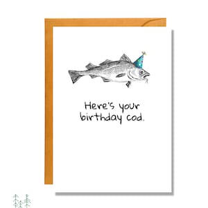 Here&#39;s Your Birthday Cod | Funny Birthday | Pun Card | BD30