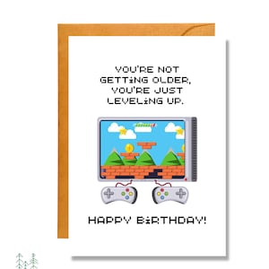 Leveling Up | Birthday Card | Pun Card | BD19