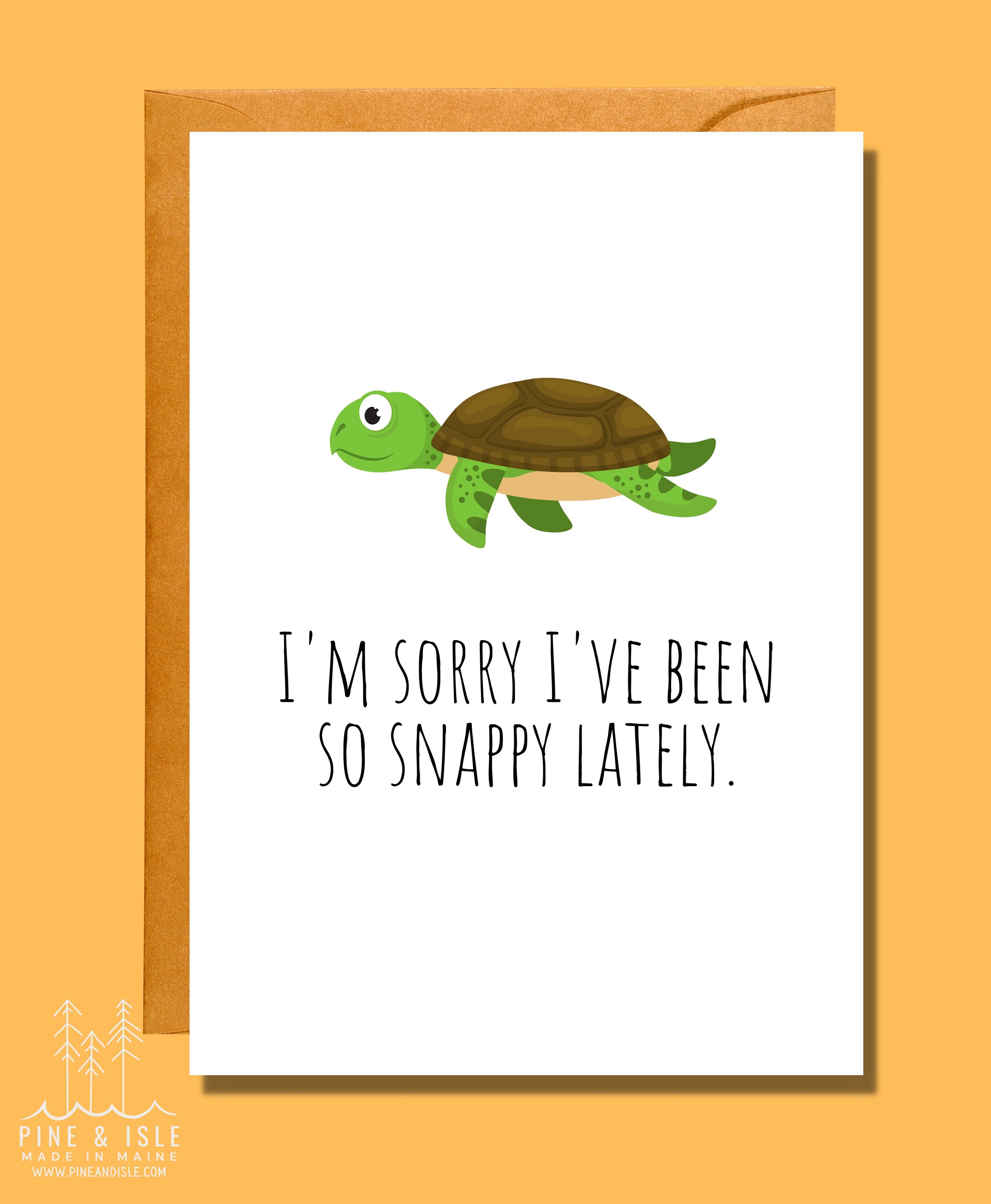 I'm Sorry I've Been so Snappy | Apology Card | Pun Card | AP10 - Etsy