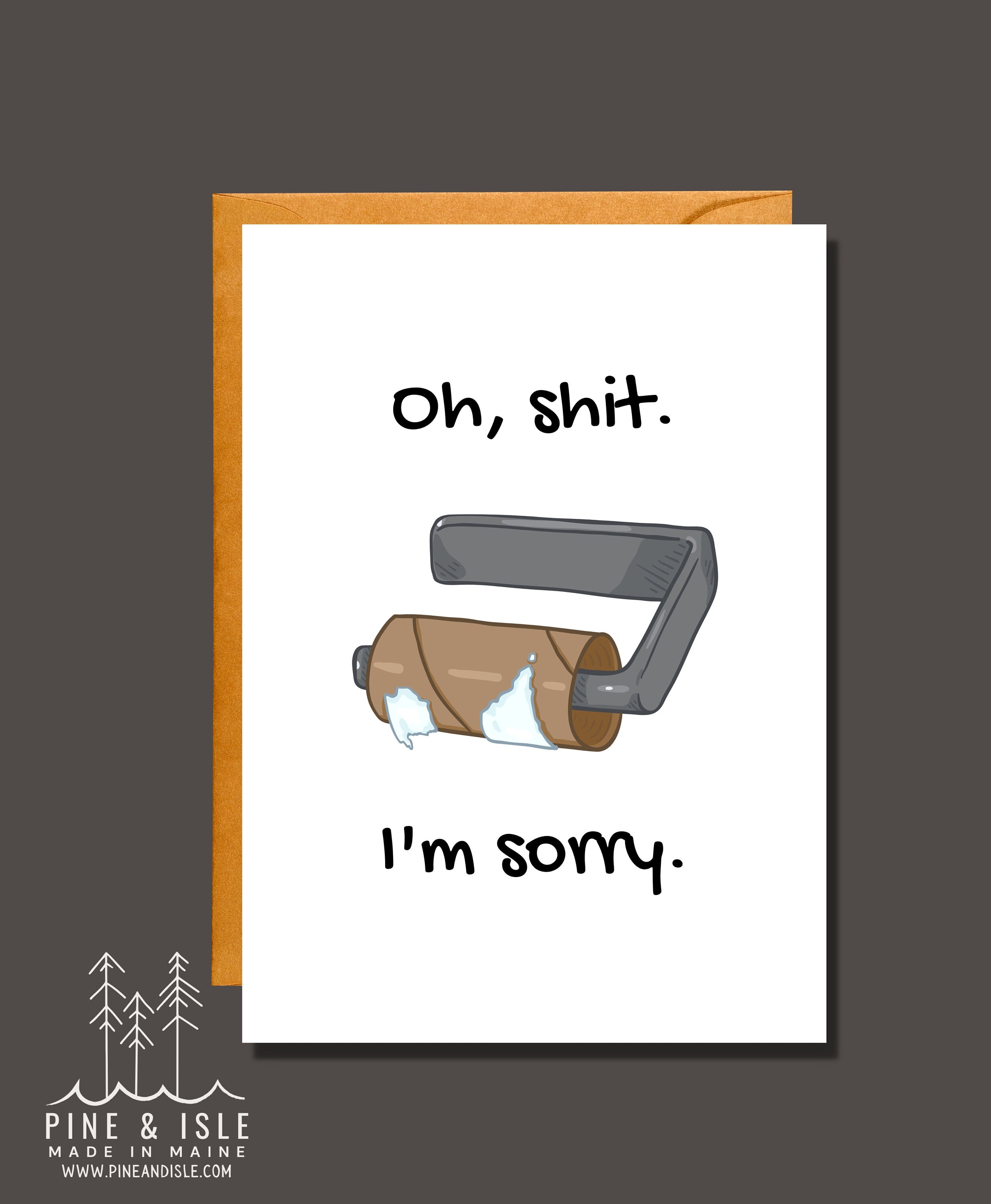 Oh Sh*t I'm Sorry | Funny Card | Apology Card | AP23 - Etsy