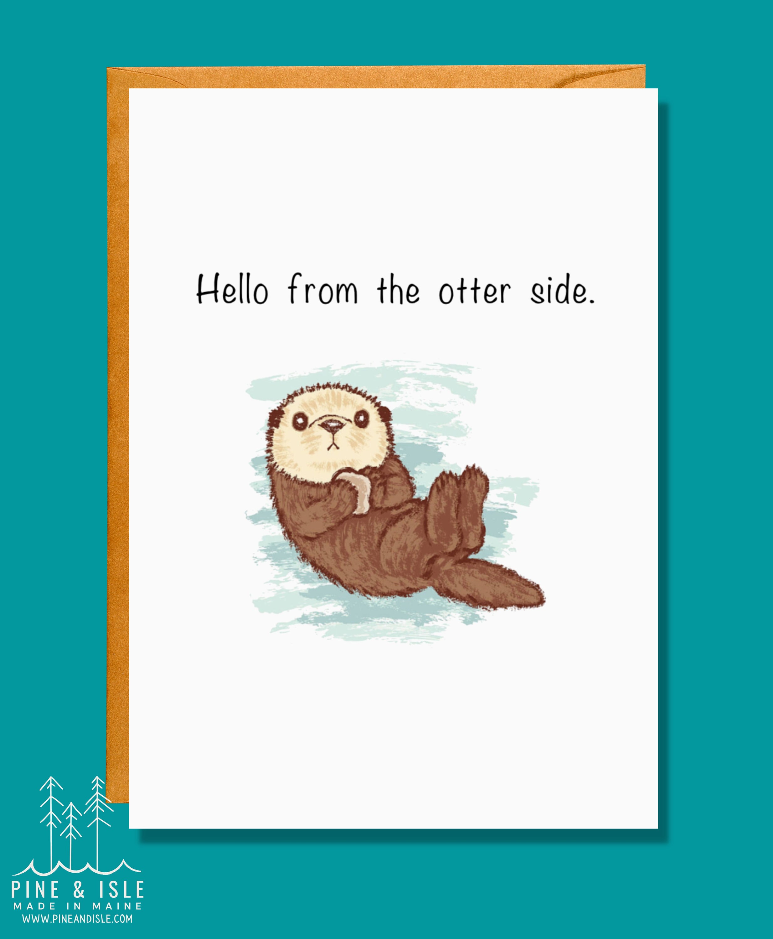 Hello From the Otter Side - Handmade Greeting Card - Blank Inside - Thinking of You - Love - Encouragement - Etsy Hello From the Otter Side - Handmade Greeting Card - Blank Inside - Thinking of You - Love - Encouragement - Etsy