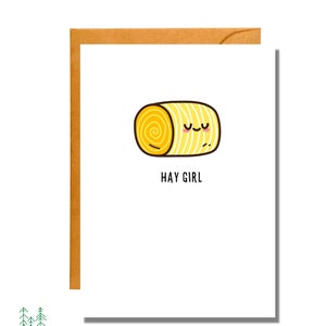 Hay Girl | Friendship Card | Thinking of You | FR36