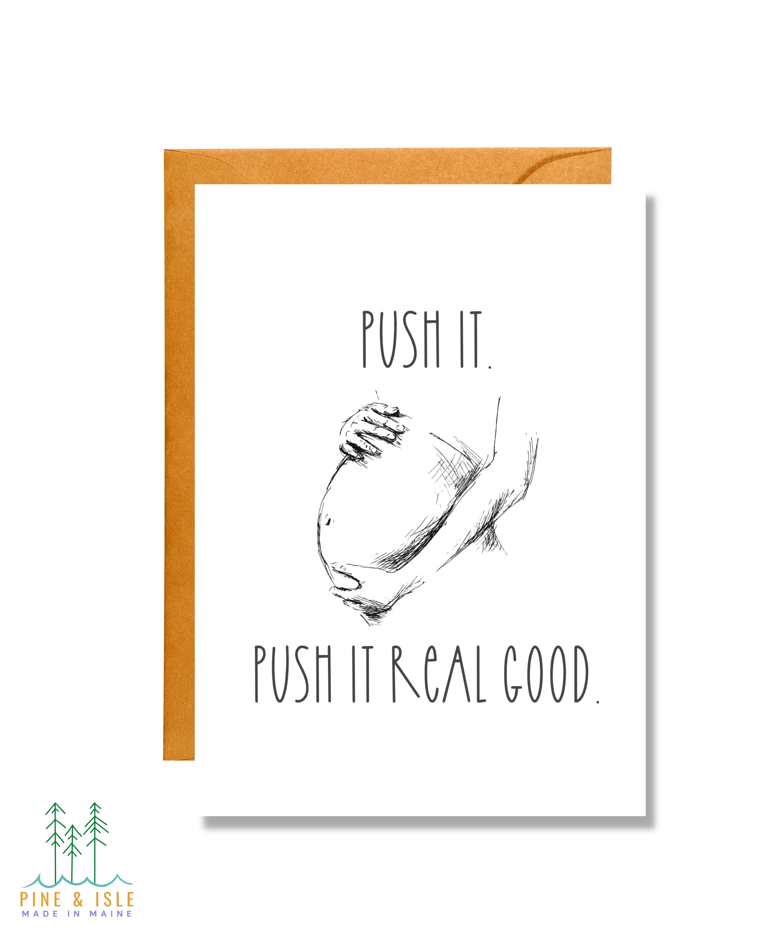 Push It Push It Real Good Funny Card Pregnancy Baby picture