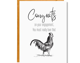 Congrats You Must Really Love That C*ck | Engagement Card | Funny Engagement | WD11