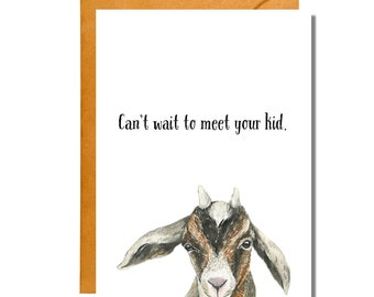 Can't Wait to Meet Your Kid | Pregnancy | Baby | Baby Shower | Pun Card | BB20