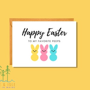 Happy Easter to My Favorite Peeps Easter Card Pun Card Funny Easter Card EA11 image 7