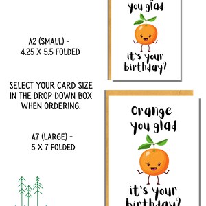 Orange You Glad It's Your Birthday? | Food Pun Card | Birthday Card ...