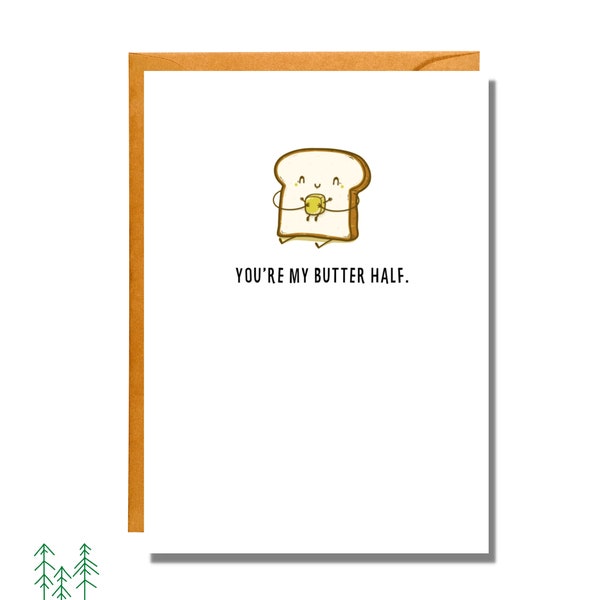 You're My Butter Half | Love Card | Pun Card | LV6