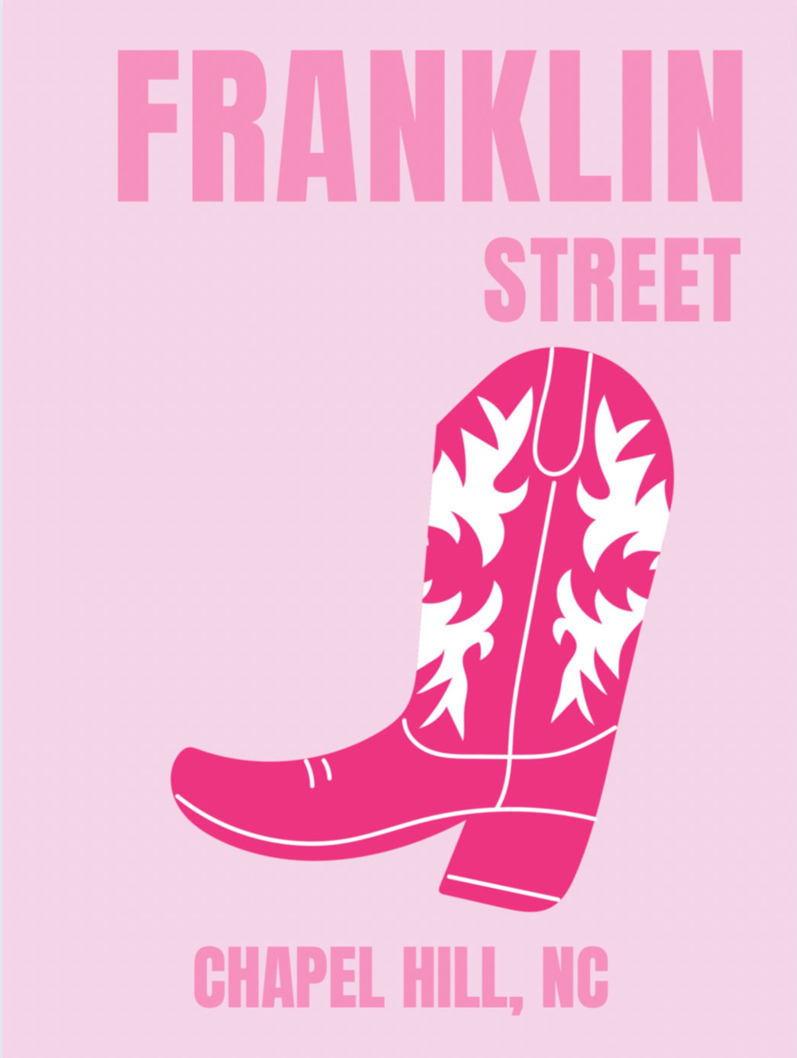 Unc Chapel Hill Digital Prints Preppy Artwork Etsy