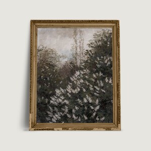 Vintage Oil Flower Painting | PRINTABLE DIGITAL Print | Summer Spring Artwork | Vintage Orchard Download | Country Landscape | Farmhouse Art