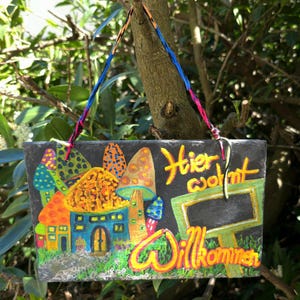 Slate board - entrance sign - Welcome