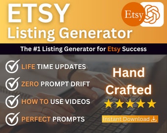 AI Etsy Shop & Listing Builder - Etsy Store + Listing Builder - DIY Ai-Powered Tool for Efficient Shop Management and Superior SEO Rankings