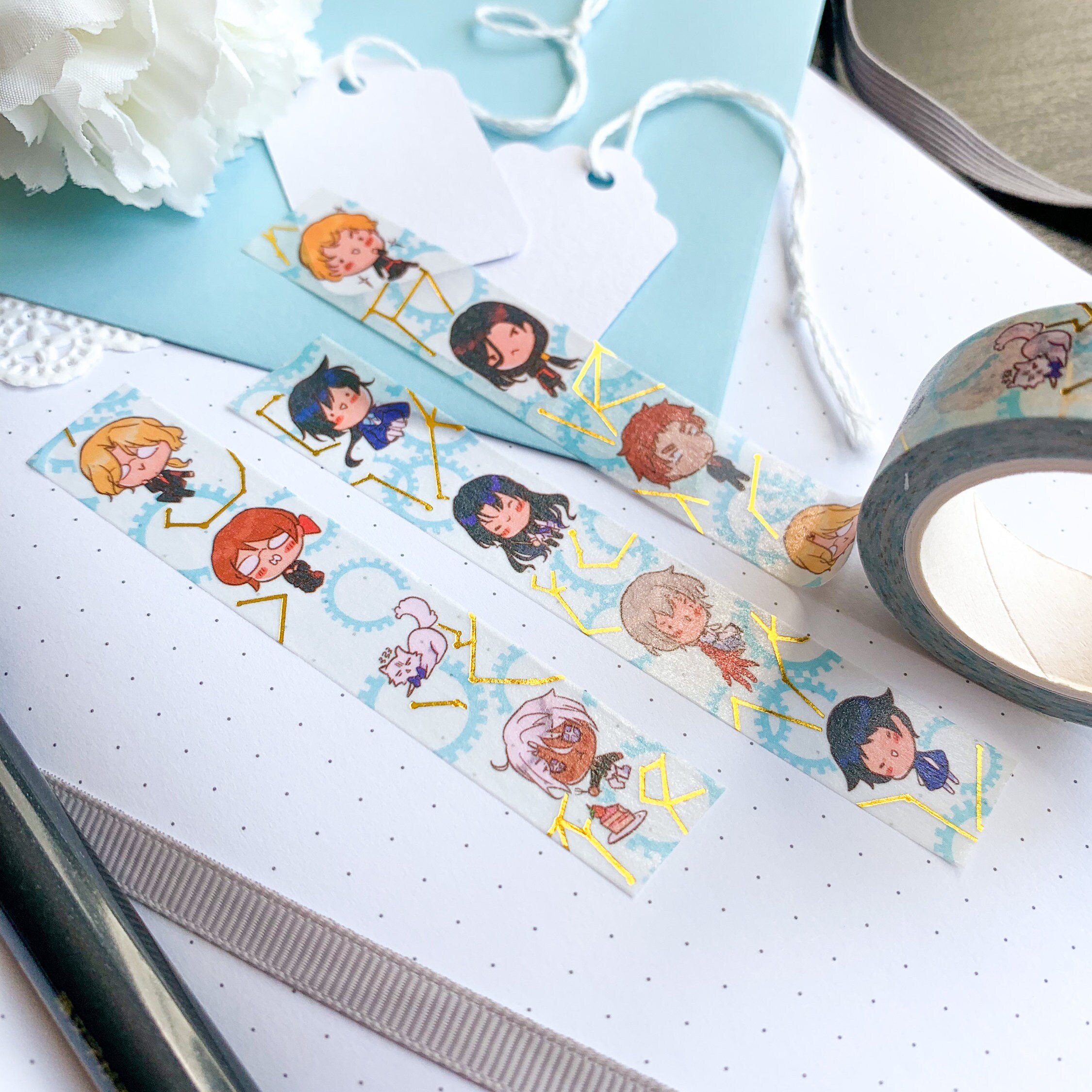 Vanitas-themed Gold Foil Finish 15 Mm Washi Tape - Etsy