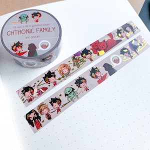 Cthonic Verwandtes - Hades-Themed Goldfolien-Finish 15 mm Washi Tape