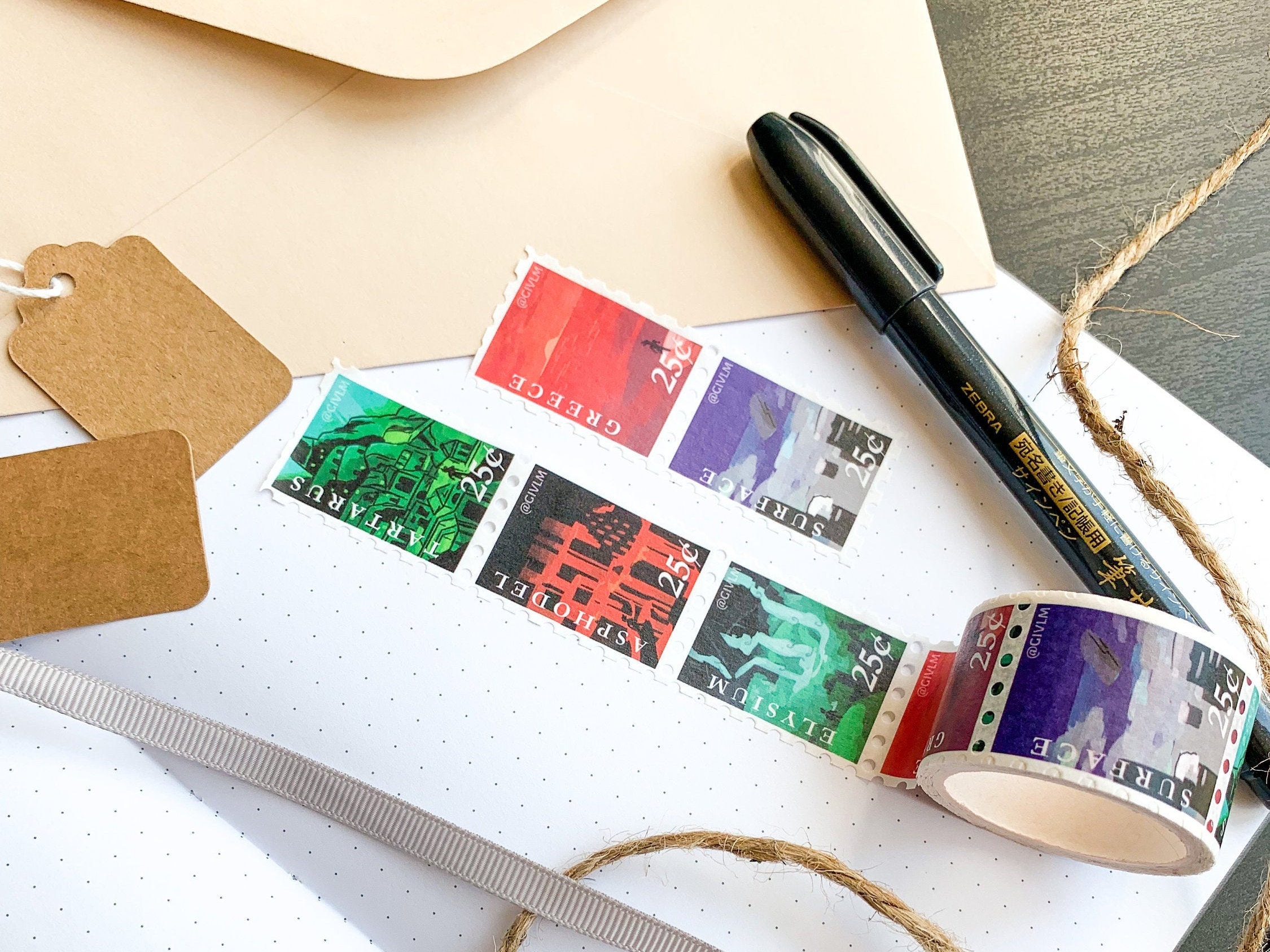 Ventures From Hell - Hades-themed Stamp Washi - Etsy