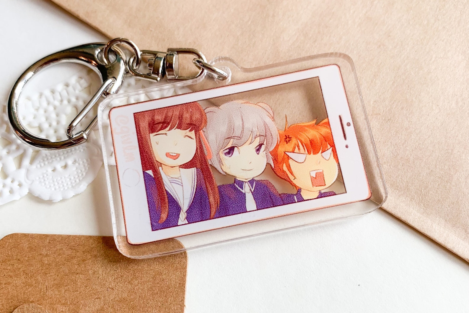 Furuba Trio Selfie Acrylic Charm - Etsy