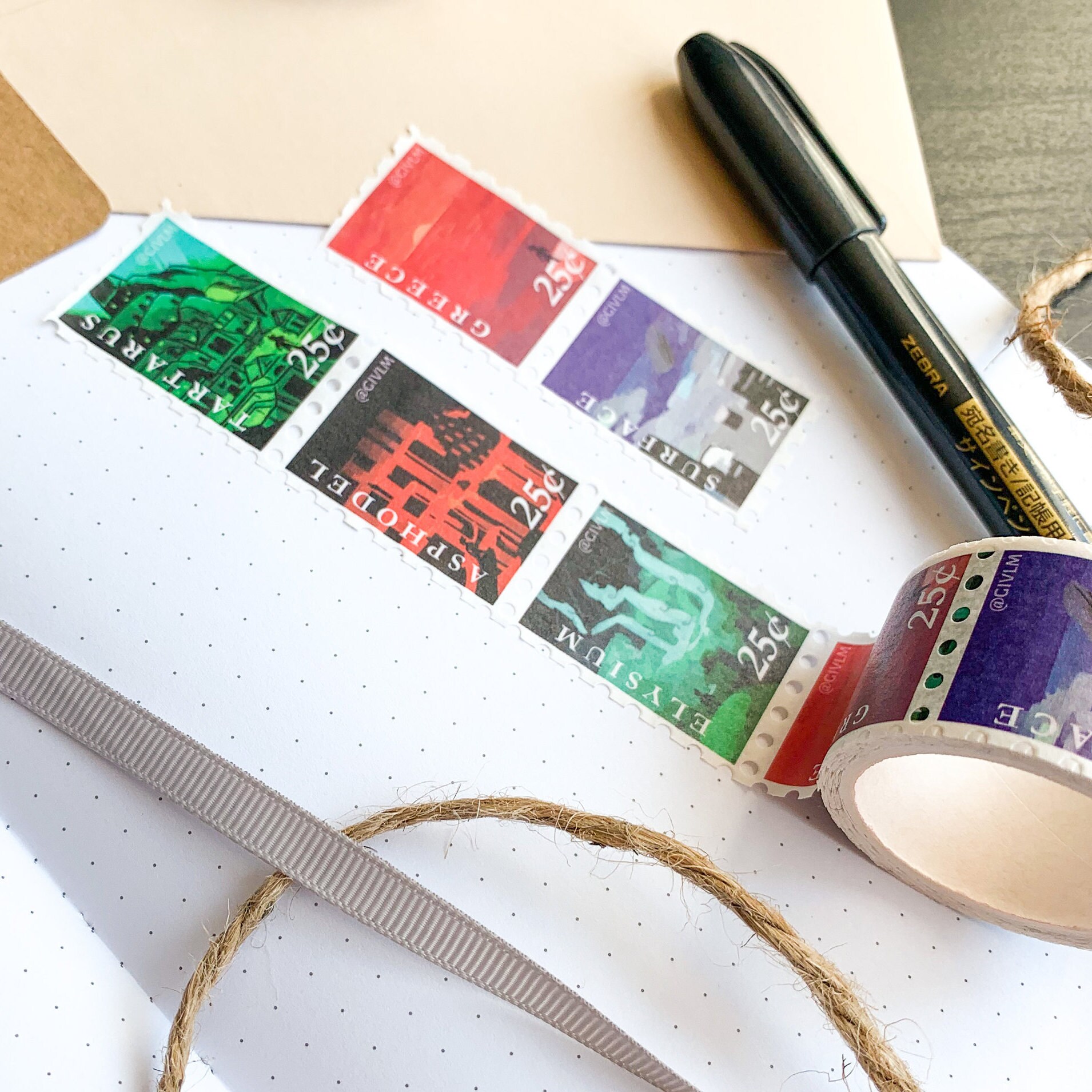 Ventures From Hell - Hades-themed Stamp Washi - Etsy