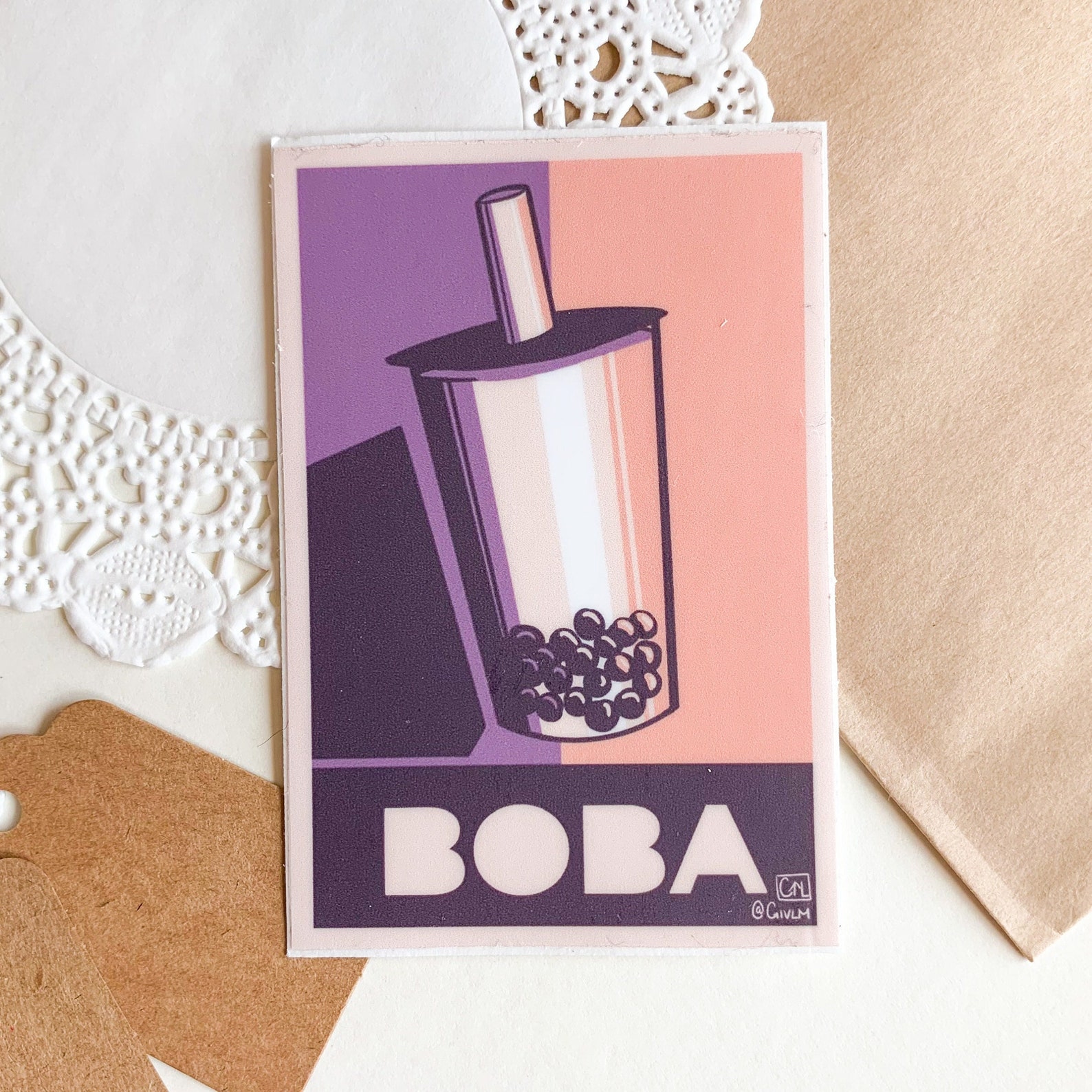 Boba Tea Sticker / Magnet - Etsy