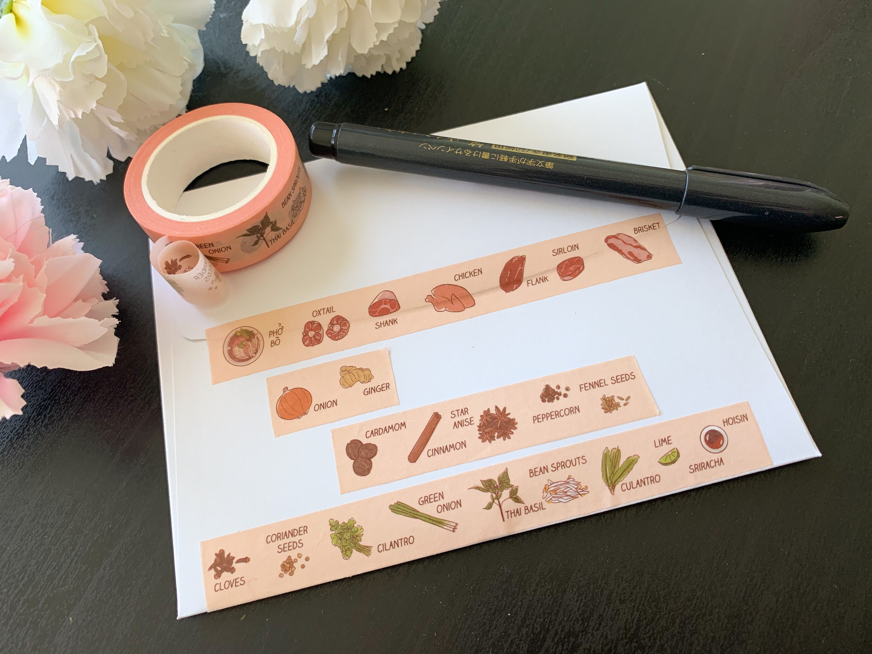 Deconstructed Pho Bo 15 Mm Washi Tape | Etsy