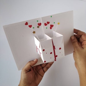 3D offene Geschenkbox Geburtstag Popup Karte - Pop Up Karten- Pop Karte- handgemachte Grußkarte- Grußkarten- Geburtstagskarten- Pop-out Karten