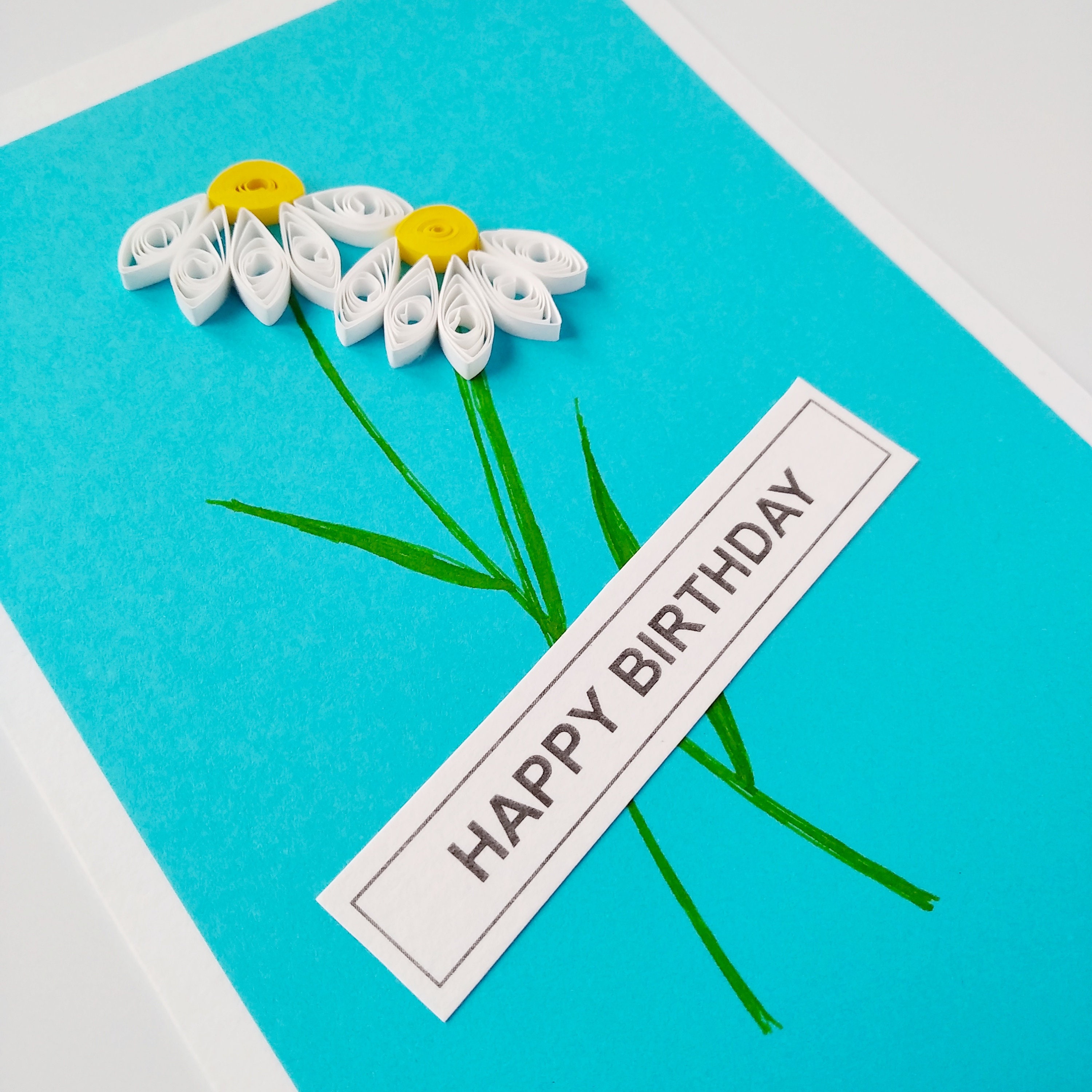 3D Paper Art Daisy Flower Card Handmade Quilling Greeting - Etsy