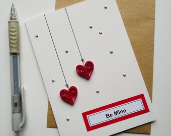 Tarjeta de felicitación con forma de corazón para un enamorado