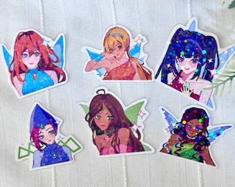 Winx club glitter sticker set