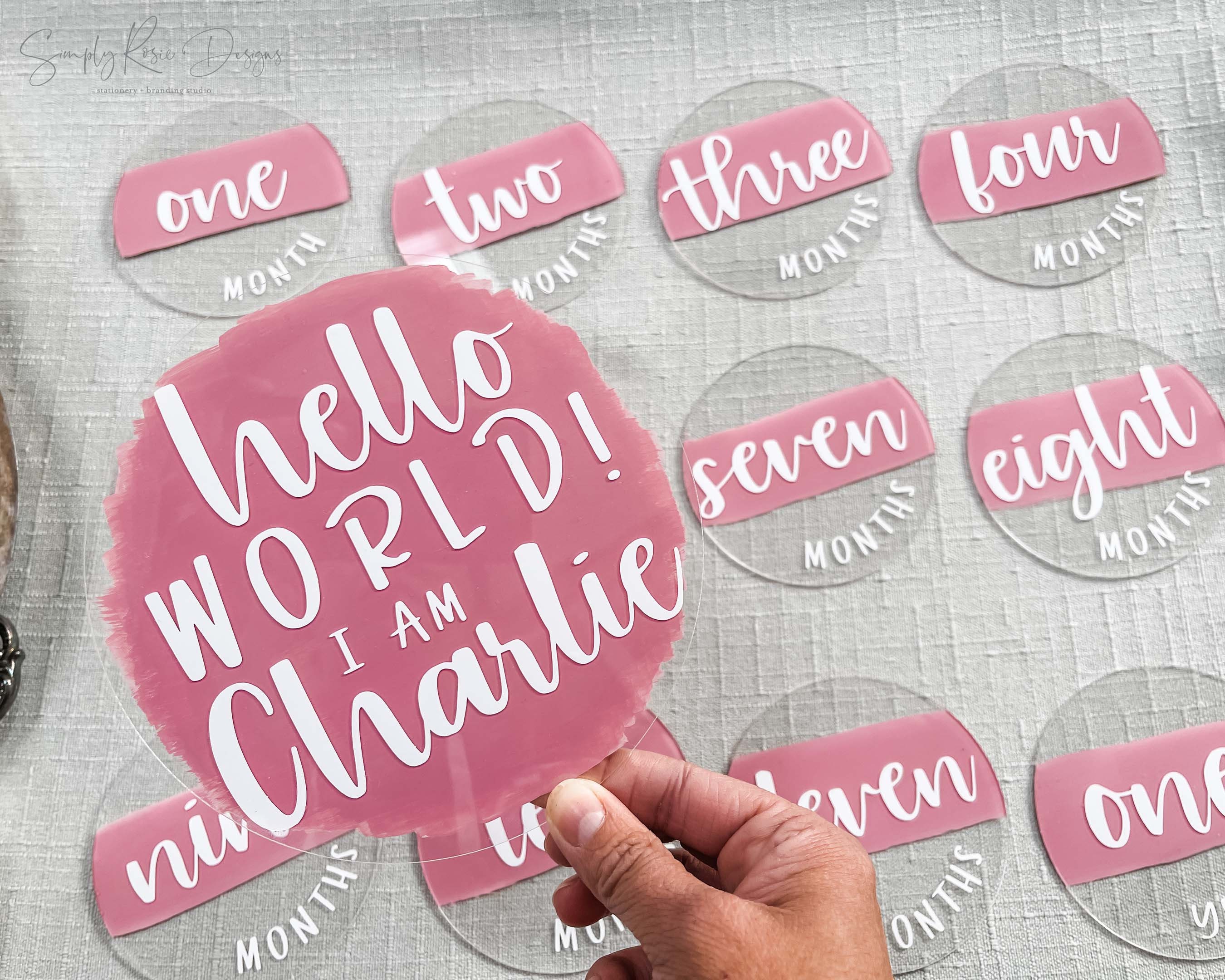 Acrylic Baby Monthly Milestone Discs, Baby Monthly Milestone Markers ...