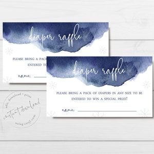 Baby Shower Diaper Raffle Insert, Baby It&#39;s Cold Outside Diaper Raffle Inserts, Baby Diaper Raffle, Instant Download, Printable, 3.5x2&quot;