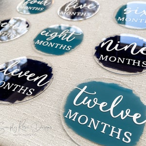 Acrylic Baby Monthly Milestone Set, Baby Monthly Milestone Markers ...