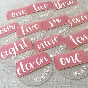 Acrylic Baby Monthly Milestone Discs, Baby Monthly Milestone Markers ...