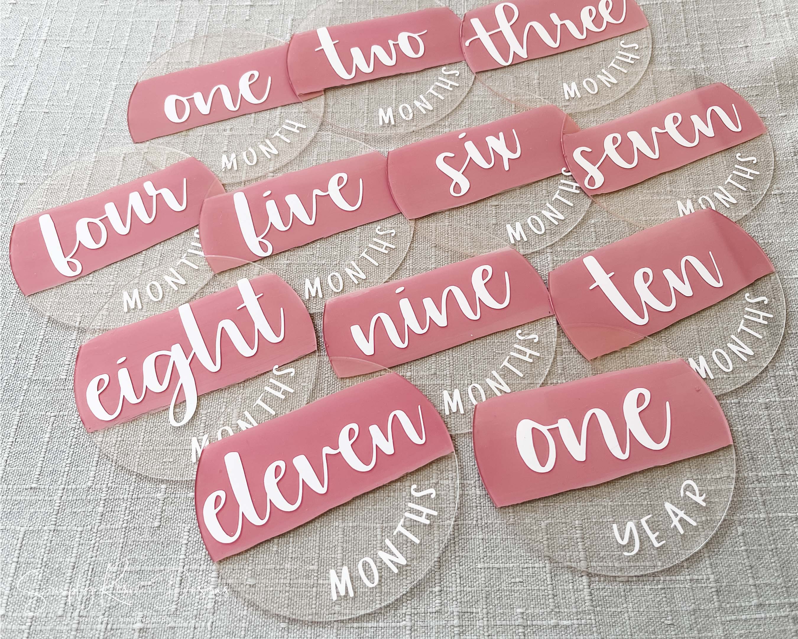Acrylic Baby Monthly Milestone Discs, Baby Monthly Milestone Markers ...