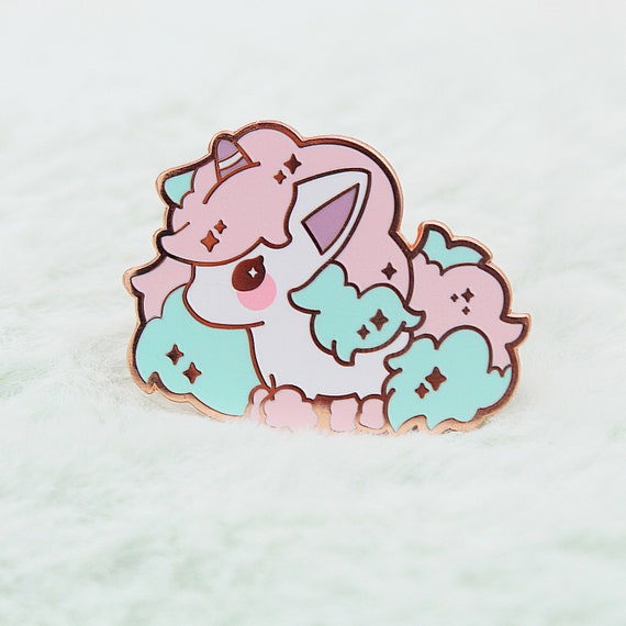 Pokemon Galar Ponyta and Shiny Galar Ponyta Hard Enamel Pins