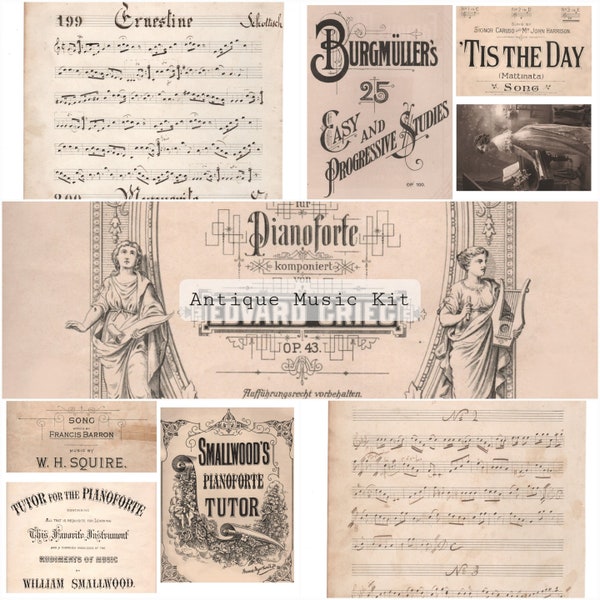 Kit de musique antique | Journal indésirable imprimable