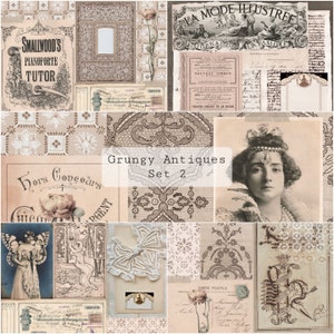 Grungy Antiquitäten Set 2 | Junk-Journal zum Ausdrucken
