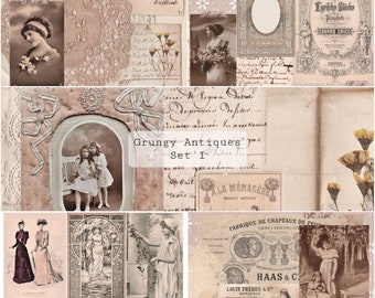 Grungy Antiques Set 1 | Junk Journal Printable