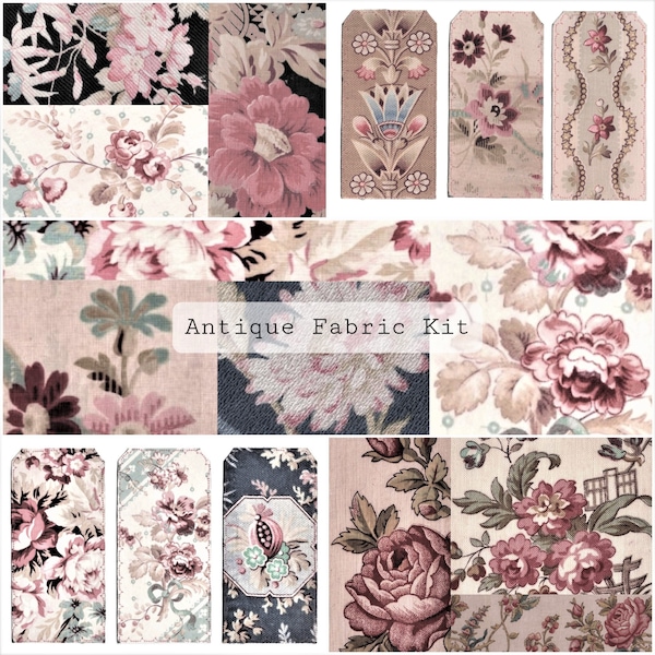 Antique Fabric Kit | Junk Journal Printable